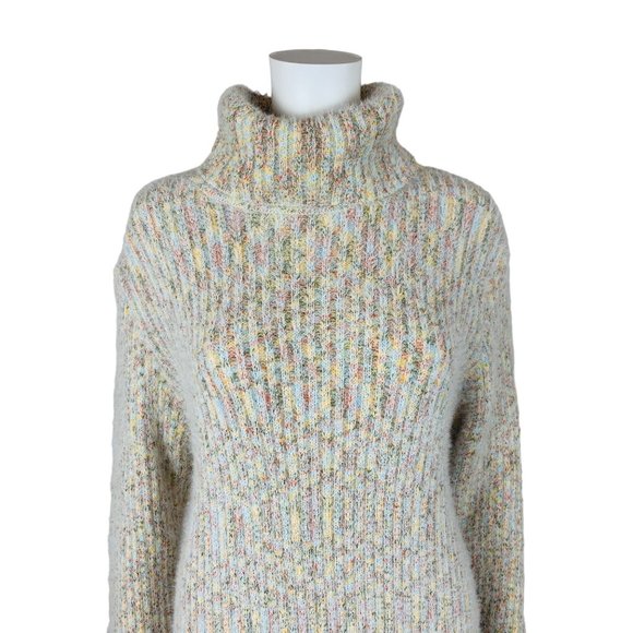 Lulus Sweater Dress Women's Size XS Sweet Whispers Multicolored Eyelash Knit Tur - Picture 2 of 11